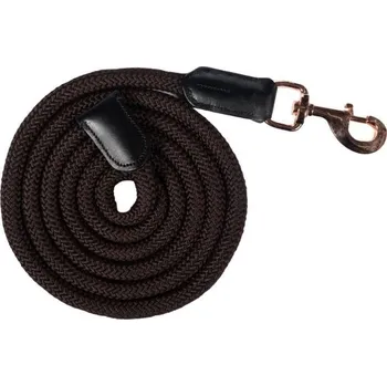 Vodítko HKM Rosegold Glamour s klasickou karabinou brown/rose-gold