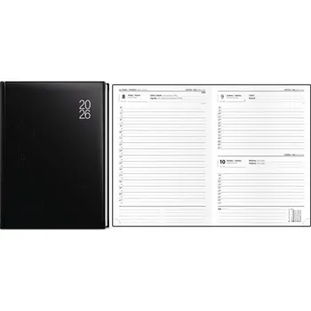 Kancelářské potřeby Diář David, denní, A5, balacron, černý 2026
