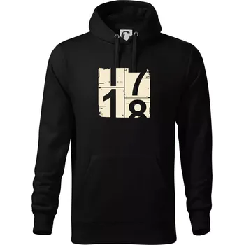 Pánská mikina Tachometr 18 - Mikina pánská Cape s kapucí - 4XL ( Černá )