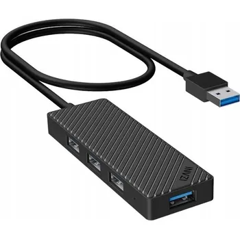USB hub Adaptér Hub 4v1, INVZI, MH04, 4x USB 3.0 (černý)
