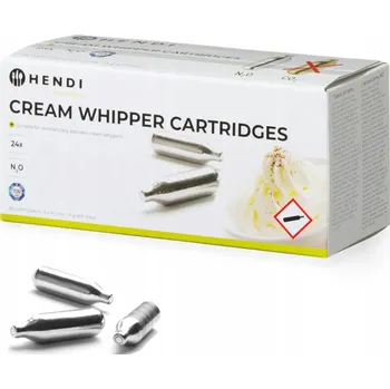 PLYNOVÉ BOMBIČKY N2O DO ŠLEHAČKOVÉ LÁHVE 24 KS PRO GASTRONOMII HENDI