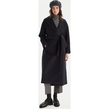 Dámský kabát Weekend Max Mara Vlněný kabát Tempera 2525016082 Tmavomodrá Regular Fit 34