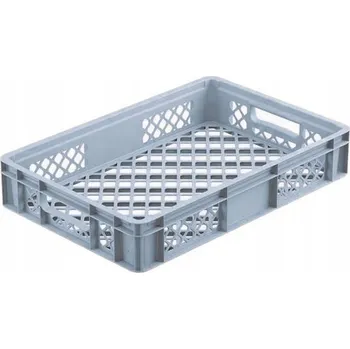 Úložný box Ažurová přepravka 600X400X110 šedá