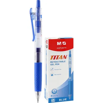 Pero gelové M&G TITAN hrot 0,7 mm - modrá náplň
