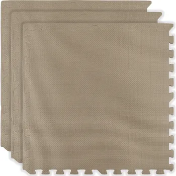 Pěnová podložka na podlahu Humbi 180x60 Velké pěnové puzzle voděodolné bezpečné 3 ks Světle béžová
