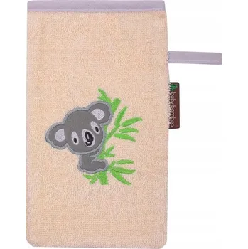 UVIE Mycí houba do koupele Bambus s výšivkou béžová