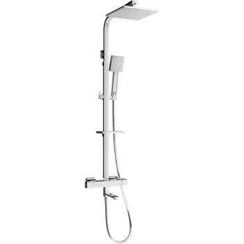 Sprchový set Mexen CQ45 sada vanová-sprchová s dešťovou sprchou a termostatickou baterií, chrom - 779104595-00 Nástěnné vanové systémy