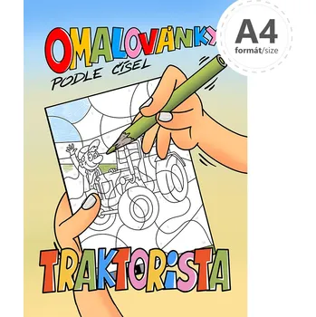 omalovánky Petr Mičánek Omalovánka A4 podle čísel - Traktorista