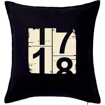 Polštář Tachometr 18 - Polštář 50x50 - 50x50 - Pouze potah ( Černá )