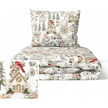 Povlečení Dětské povlečení 140x200 cm pro děti, vzor: Zima Boho Zelená