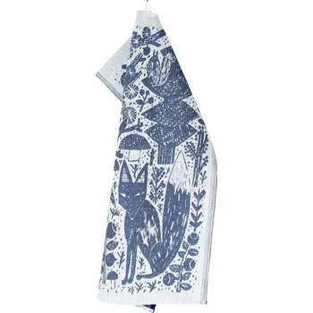 Utěrka Lapuan Kankurit Lněná utěrka Metsikkö 46x70, modro-bílá