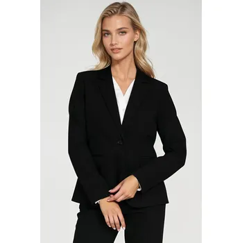 Dámské sako Klasické sako na jeden knoflík Z83 Barva: Černá, Velikost: L
