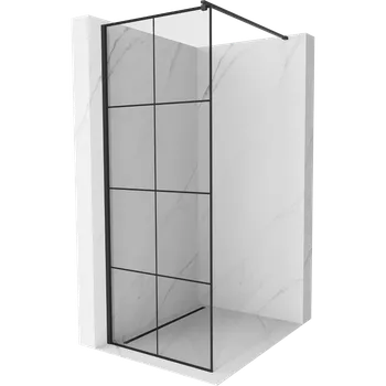 Mexen Kioto sprchová stěna Walk-in 80 x 200 cm, černá mřížka 8 mm, černá - 800-080-101-70-77 Sprchové stěny