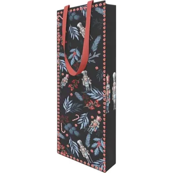 Dárková taška Vánoční dárková taška na víno - 12 x 36 cm - TX6 251