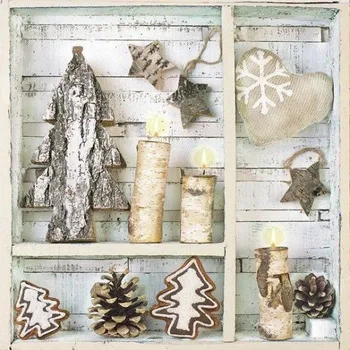 Vánoce Vánoční ubrousky Daisy L - Natural Eco Winter Decorations - SD_GW_014701