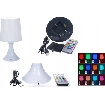 Lampička Stolní lampa NOČNÍ LED RGB dálkový ovladač baterie změna barvy lampička stojací