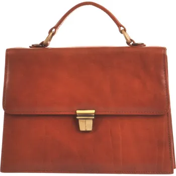 Dámská kožená kabelka 9807 hnědá - chybí popruh - 2. jakost