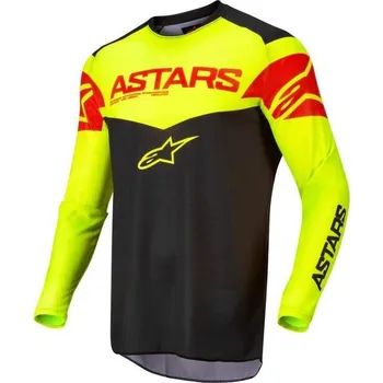 Moto dres Dres FLUID TRIPPLE, ALPINESTARS (černá/žlutá fluo/červená fluo) S