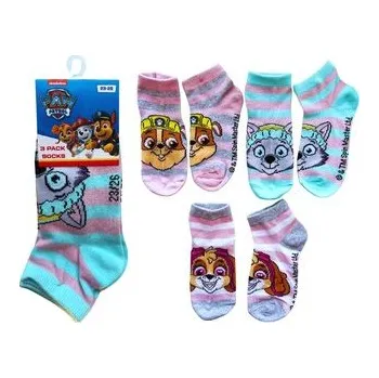 SADA 3 KS PONOŽKY TLAPKOVÁ PATROLA - velikost 27-30