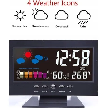 Meteostanice METEOROLOGICKÁ STANICE HYGROMETR PŘEDPOVĚĎ TEPLOMĚR HODINY