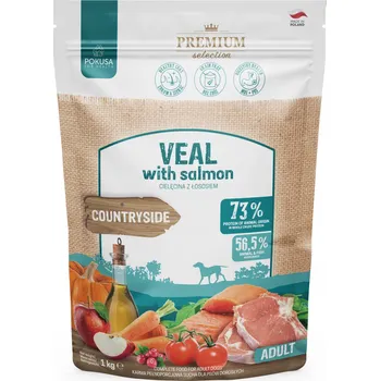 Krmivo pro psa Pokusa Premium Selection Suché krmivo pro psy – telecí s lososem 1 kg