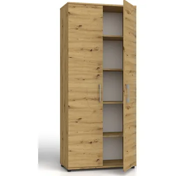 Policová skříň Regál BUSINESS 80 x 182 x 40 cm dub artisan, odstíny hnědé