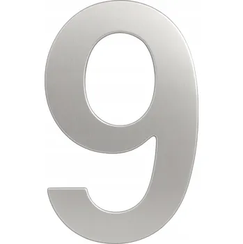 ČÍSLO ČÍSLICE PRO DVEŘE 9 SAMOLEPICÍ STŘÍBRNÁ ELEGANTNÍ ELEGANTNÍ