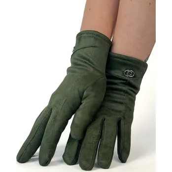 Rukavice Dámské pletené rukavice v zelené barvě, VELIKOST UNI