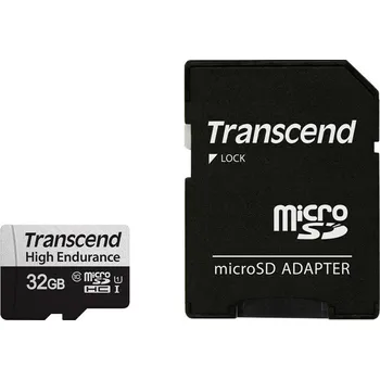 Paměťová karta Paměťová karta Transcend MicroSDXC High Endurance 32GB UHS-I U1 (95R/40W) + adaptér