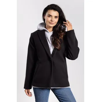 Dámská softshellová bunda Elegantní dámská fleecová bunda na knoflíky A752 Barva: Černá, Velikost: XL