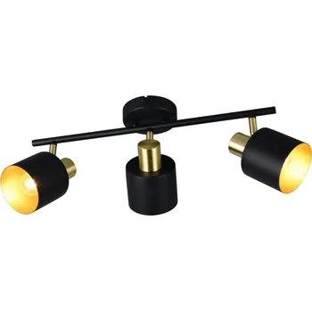 Trio T868800380 bodové stropní svítidlo EVA | 10W E14 | černá | zlatá + K nákupu nad 3000 Kč dárek zdarma