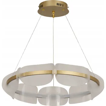 Stropní svítidlo LED STROPNÍ SVÍTIDLO ZÁVĚSNÝ LUSTR kruh + DÁLKOVÝ OVLADAČ zlatá glamour