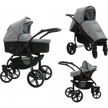 Kočárek Multifunkční dětský kočárek 3v1 Hluboká korba Sportovní sedačka Autosedačka - Veneto 1