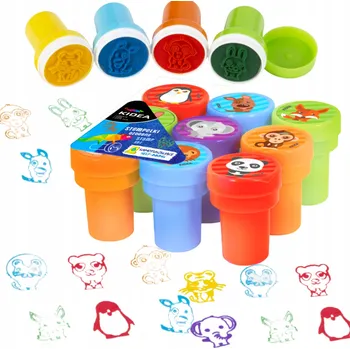 Dětské razítko RAZÍTKA ZVÍŘÁTKA pro děti OZDOBNÁ sada 9 kusů DERFORM KIDEA