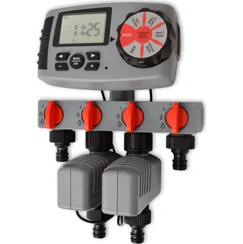 Zavlažovač vidaXL Automatický zavlažovací časovač se 4 stanicemi 3 V