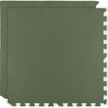 Pěnová podložka na podlahu Humbi 120x60 Velké pěnové puzzle voděodolné bezpečné 2 ks Khaki