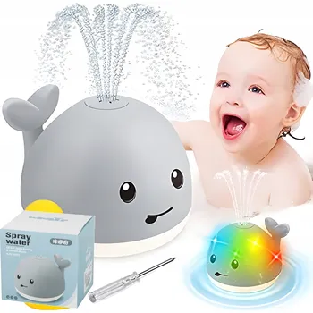 Hračka pro nejmenší Hračka do vany Norimpex fontána tryskající vodou, šedá LED