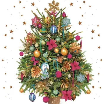 Vánoční dekorace Vánoční ubrousky Daisy L - Photo Christmas Tree - SD_GW_021001