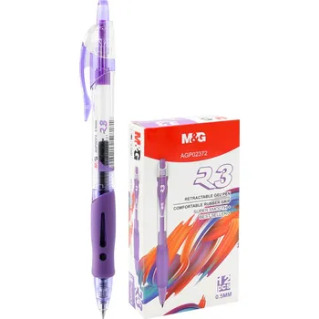 Pero gelové M&G R3 hrot 0,5mm - fialová náplň