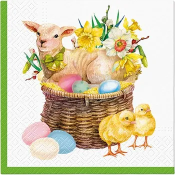 Papírový ubrousek Ubrousky PAW L 33x33cm Lamb Basket