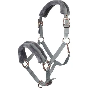 Ohlávka HKM Rosegold Glamour grey/rose-gold PONY