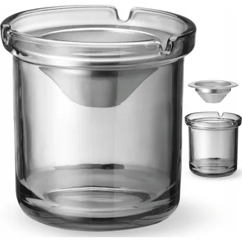 Popelník SKLENĚNÝ POPELNÍK ODOLNÝ ŽÁRU HENDI