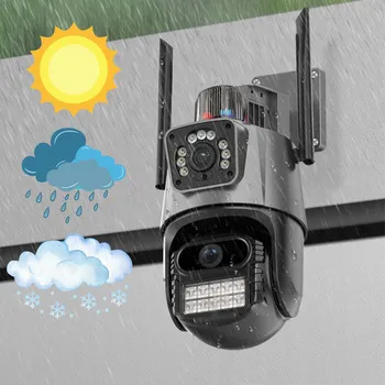 IP kamera Otočná Wi-Fi IP kamera s duálním objektivem 8MP FHD, sledováním, detekcí AI