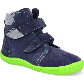 Dívčí zimní obuv Barefoot dětské zimní boty Beda - Marcus modré Velikost: 34