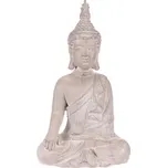 Buddha - soška z polyresinu, šedá
