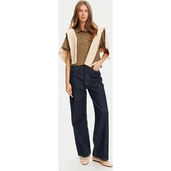 Pánská košile Tommy Hilfiger Košile Gold Button WW0WW44626 Hnědá Regular Fit XS