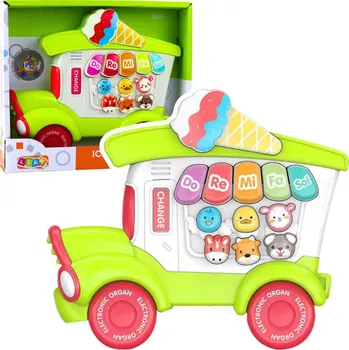 Hudební nástroj pro děti LEAN Toys Vzdělávací elektrické piano pro batolata Zmrzlinový stánek Zelené
