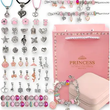 dětská sada na výrobu šperků MEGA SADA pro Výrobu Šperků, Náramků, Náhrdelníků a Příslušenství + POUZDRO