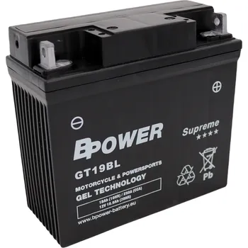 Motobaterie Gelová motocyklová Akumulátor BPower GT19BL GEL 12V 18Ah 275A (náhrada za 51913)