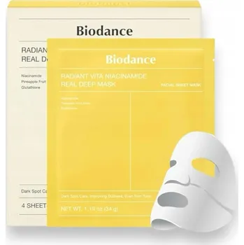Pleťová maska BIODANCE - Radiant Vita Niacinamide Real Deep Mask - Rozjasňující Vita Niac